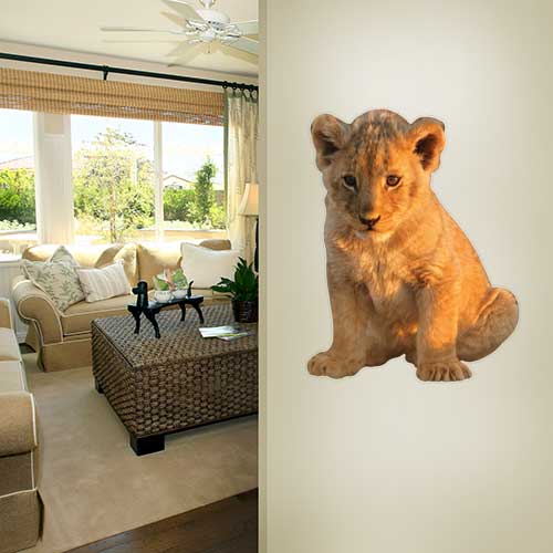 African Lion Cub Wall Decal