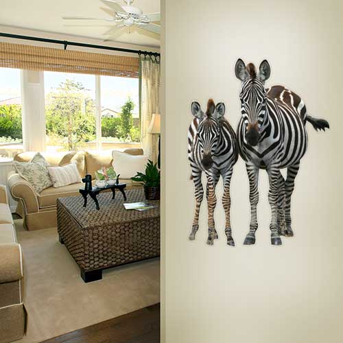 Zebra Family Wall Decal
