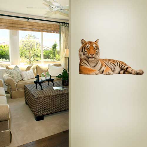 Smiling Tiger Wall Decal