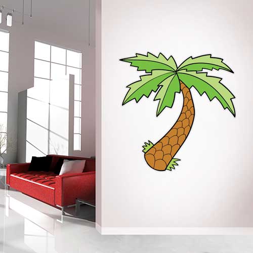 Cartoon Palm Tree Wall Decal