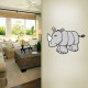 Cartoon Rhino Wall Decal