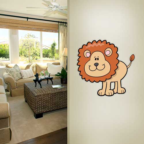 Disco Lion Wall Decal